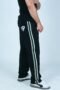Men’s Black Track Pant with Multi-Color Side Stripes