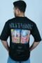 Men’s Black Oversized Donald Duck Graphic T-Shirt