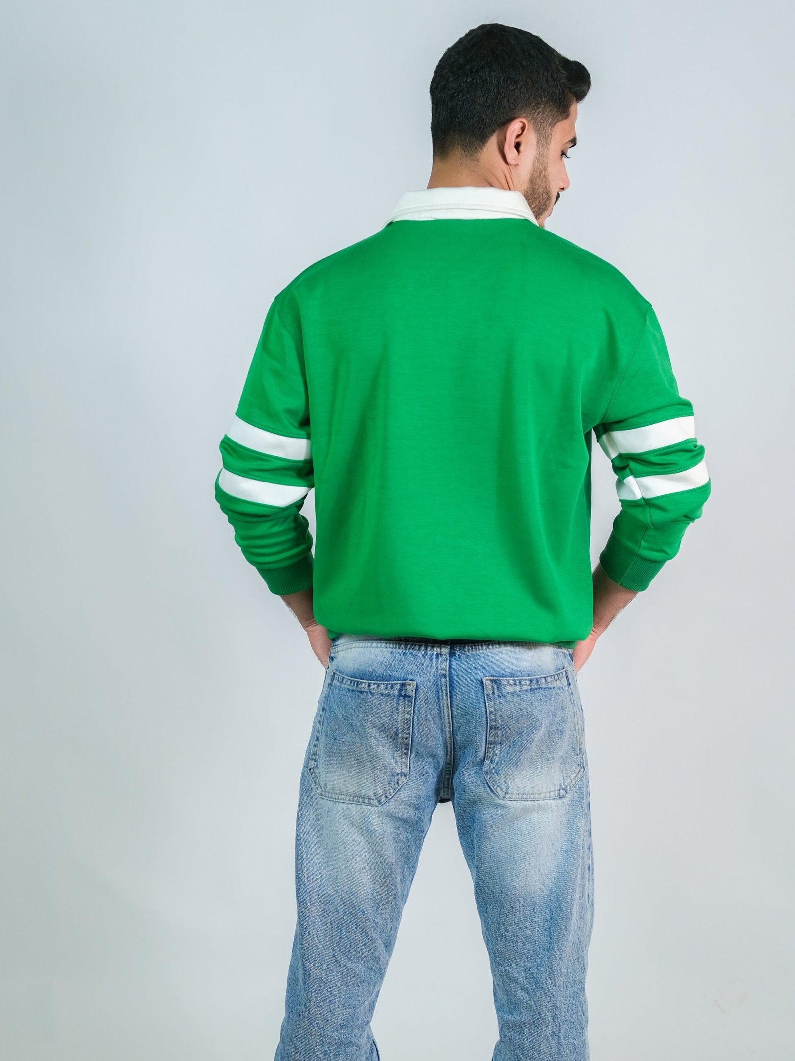 Green rugby style full sleeve tshirt - Image 4