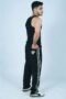 Men’s Black Track Pant with Multi-Color Side Stripes