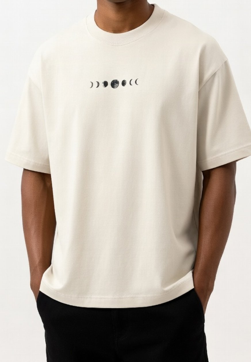 Vintage Art Oversized Off-White T-shirt - Image 3