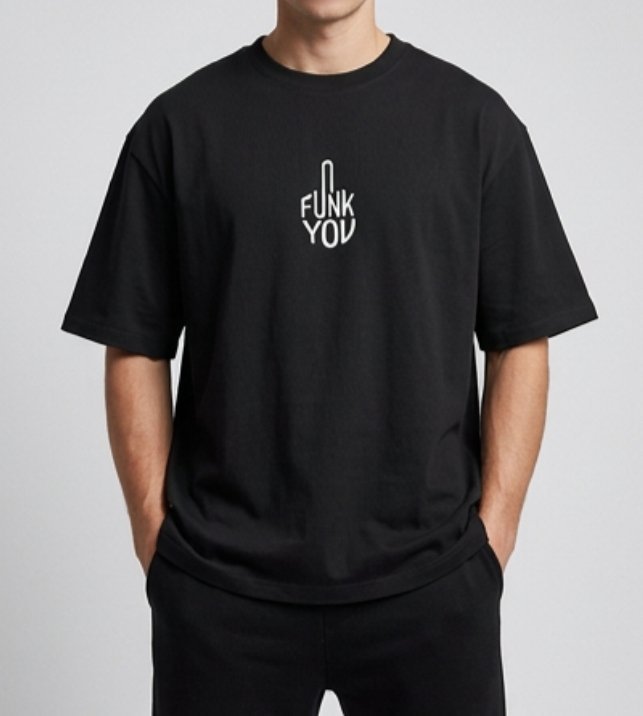 Money Graphic Oversized Black T-Shirt - Image 2